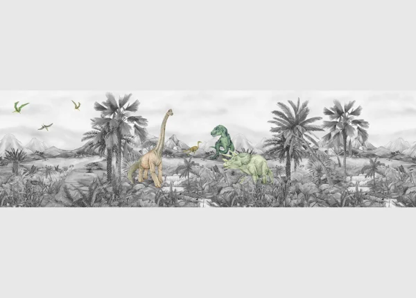 Wall Border Dino B/W | 5 m x 9.7 cm | WBD 8137