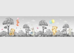 Dětská samolepící bordura na zeď Medvídek | 5 m x 13.8 cm | WBD 8171