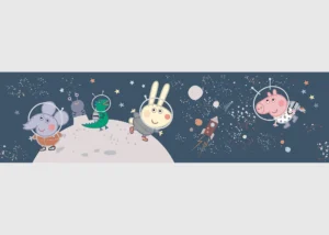 Wall Border Peppa Pig in Space | 5 m x 13.8 cm | WBD 8195