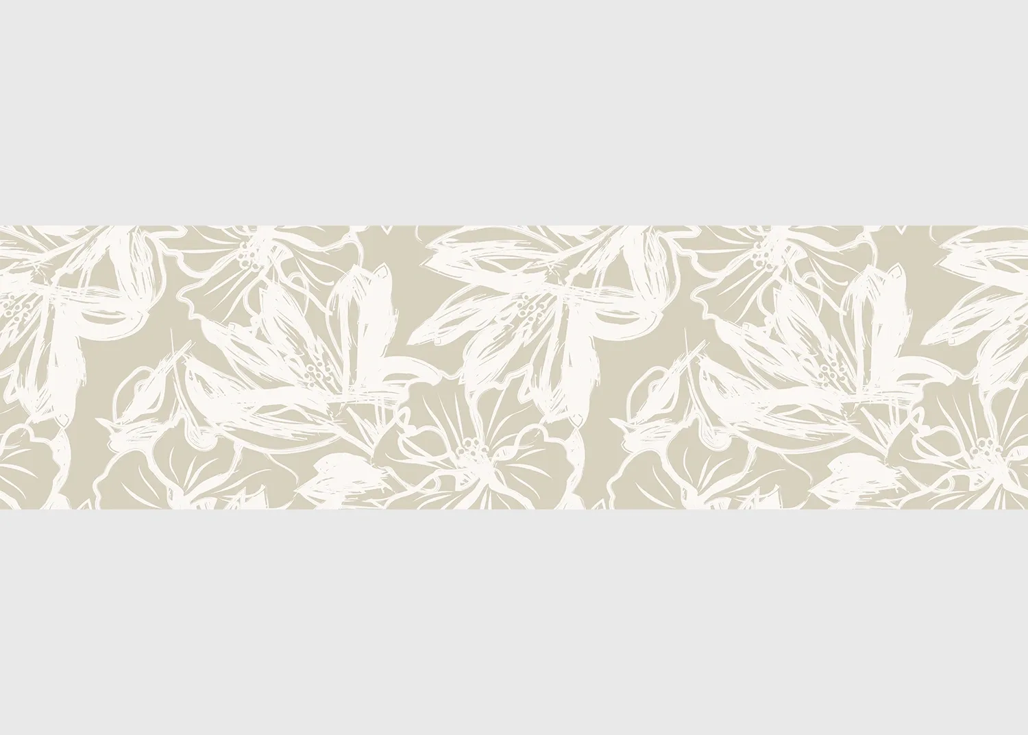 WBD_8417 Wall Border Pastel Flowers | 5 m x 13.8 cm | WB 8417 - Image 1