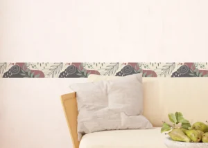 Samolepící bordura na zeď Abstraktní Listy | 5 m x 13.8 cm | WB 8427 - Obrázek 5