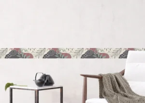 Samolepící bordura na zeď Abstraktní Listy | 5 m x 13.8 cm | WB 8427 - Obrázek 3