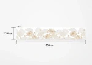 Samolepící bordura na zeď Zlaté Chryzantémy | 5 m x 13.8 cm | WB 8437 - Obrázek 8