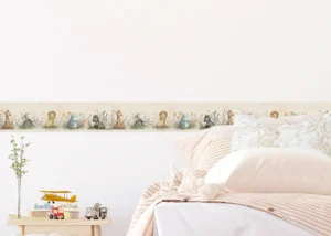 Dětská samolepící bordura na zeď Roztomilá Akvarelová Zvířata | 5 m x 13.8 cm | WBD 8467 - Obrázek 3