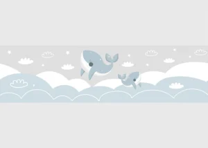 Wall Border Blue Whales | 5 m x 13.8 cm | WBD 8489
