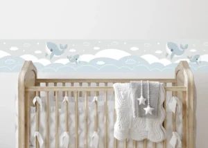 Wall Border Blue Whales | 5 m x 13.8 cm | WBD 8489 - Obrázek 7