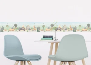 Dětská samolepící bordura na zeď Lesní Jízda | 5 m x 13.8 cm | WBD 8493 - Obrázek 5