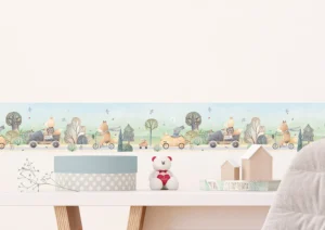 Dětská samolepící bordura na zeď Lesní Jízda | 5 m x 13.8 cm | WBD 8493 - Obrázek 3