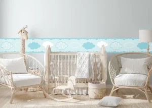 Wall Border Blue Clouds | 5 m x 13.8 cm | WBD 8501 - Obrázek 3