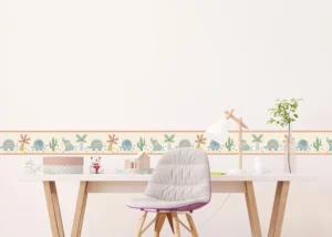 Dětská samolepící bordura na zeď Broskvoví Sloni | 5 m x 13.8 cm | WBD 8503 - Obrázek 5