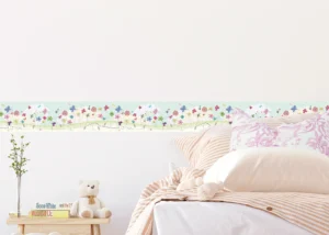 Dětská samolepící bordura na zeď Letní Květinová Kresba | 5 m x 13.8 cm | WBD 8509 - Obrázek 3