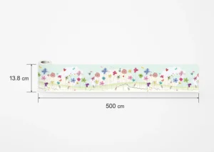 Dětská samolepící bordura na zeď Letní Květinová Kresba | 5 m x 13.8 cm | WBD 8509 - Obrázek 5