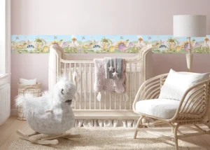 Wall Border Watercolor Dinosaurs Playing | 5 m x 13.8 cm | WBD 8511 - Image 2