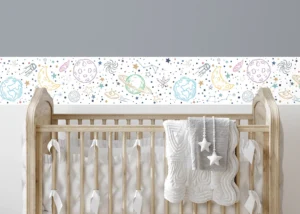 Wall Border White Drawn Space | 5 m x 13.8 cm | WBD 8531 - Image 4