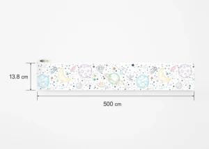 Wall Border White Drawn Space | 5 m x 13.8 cm | WBD 8531 - Image 9