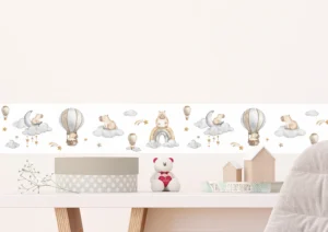 Dětská samolepící bordura na zeď Roztomilá Akvarelová Kapybara | 5 m x 13.8 cm | WBD 8535 - Obrázek 5