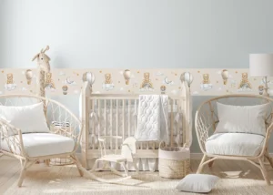 Wall Border Cute Bear in the Sky on Brown | 5 m x 13.8 cm | WBD 8537 - Image 4