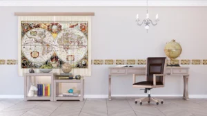 Samolepící bordura na zeď Mapa Světa | 5 m x 13.8 cm | WB 8220 - Obrázek 2
