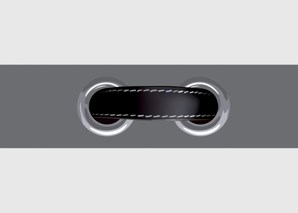 Wall Border Grey Belt Clasp | 5 m x 13.8 cm | WB 8247