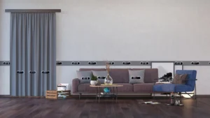 Samolepící bordura na zeď Šedý Pásek | 5 m x 13.8 cm | WB 8247 - Obrázek 2