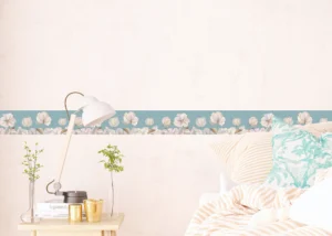 Wall Border Turquoise Pastel Graphics | 5 m x 13.8 cm | WB 8261 - Image 7