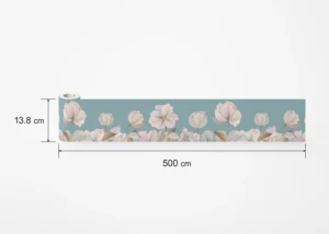 Wall Border Turquoise Pastel Graphics | 5 m x 13.8 cm | WB 8261 - Image 8