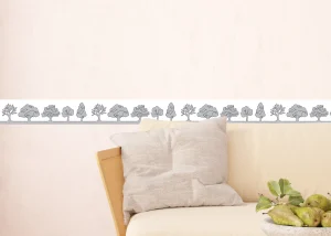 Wall Border Grey Tree Calligraphy | 5 m x 13.8 cm | WB 8279 - Obrázek 3