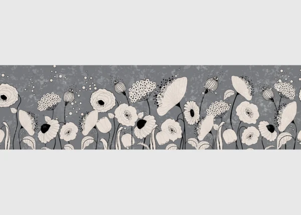 Wall Border Blossom Sketch | 5 m x 13.8 cm | WB 8411