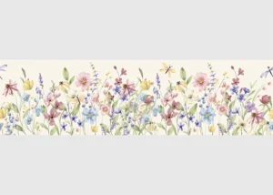 Samolepící bordura na zeď Divoká Akvarelová Flóra | 5 m x 13.8 cm | WB 8457