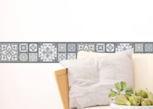 Wall Border Grey Patchwork | 5 m x 13.8 cm | WB 8459 - Image 5