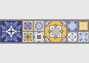 Samolepící bordura na zeď Živý Patchwork | 5 m x 13.8 cm | WB 8461