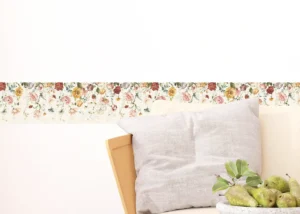 Samolepící bordura na zeď Akvarelové Květy | 5 m x 13.8 cm | WB 8479 - Obrázek 5