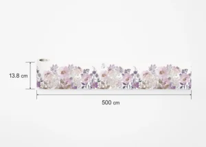 Wall Border Purple Watercolor Blossom | 5 m x 13.8 cm | WB 8481 - Image 7