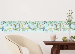 Wall Border Blue Spring Birds | 5 m x 13.8 cm | WB 8497 - Obrázek 2