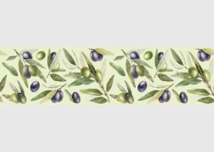 Wall Border Olive Branch on Mentol Green | 5 m x 13.8 cm | WB 8517