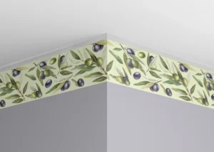 Wall Border Olive Branch on Mentol Green | 5 m x 13.8 cm | WB 8517 - Obrázek 4