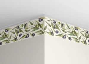 Samolepící bordura na zeď Olivová Ratolest Na Bílé | 5 m x 13.8 cm | WB 8519 - Obrázek 5