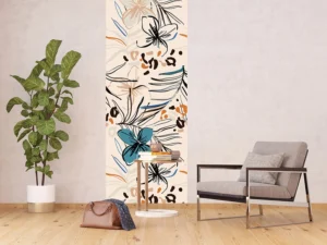 Vliesová fototapeta na zed' Malované Květiny | 90 x 270 cm | FTNVL3733